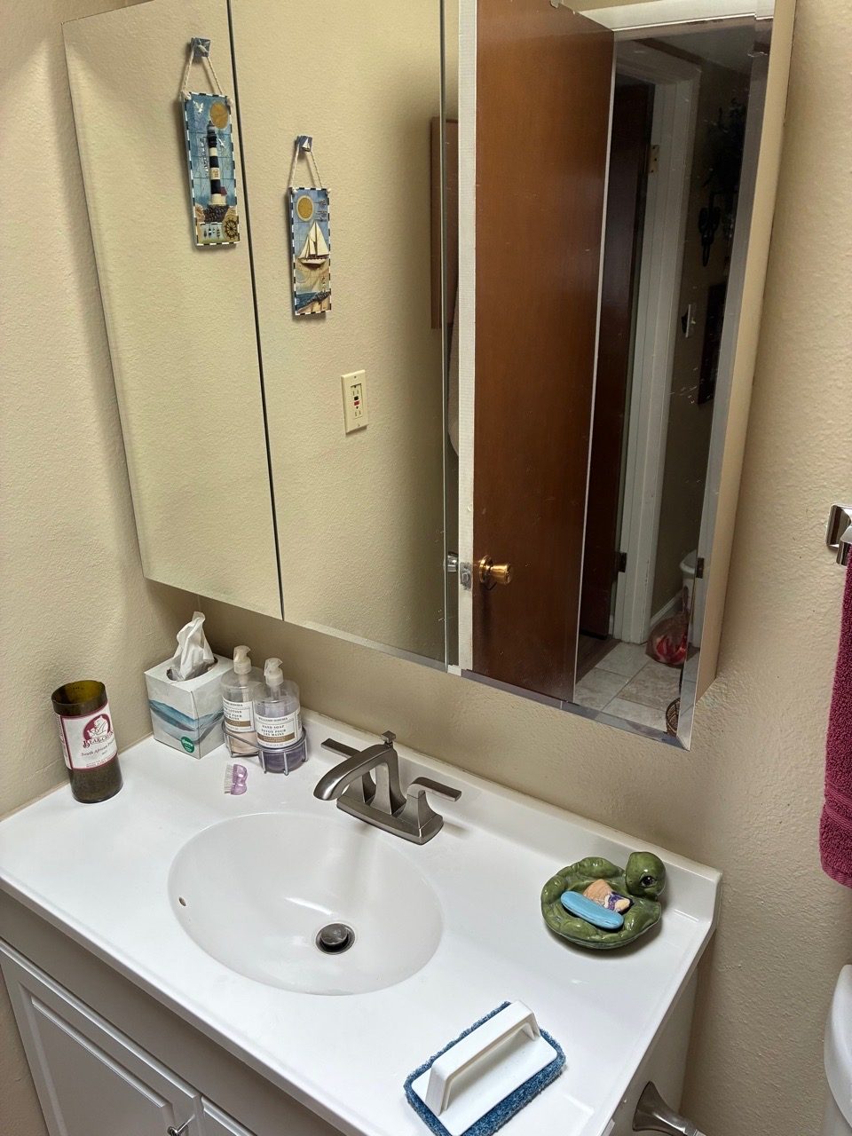 Clean bathroom vanity in an upscale West Valley home